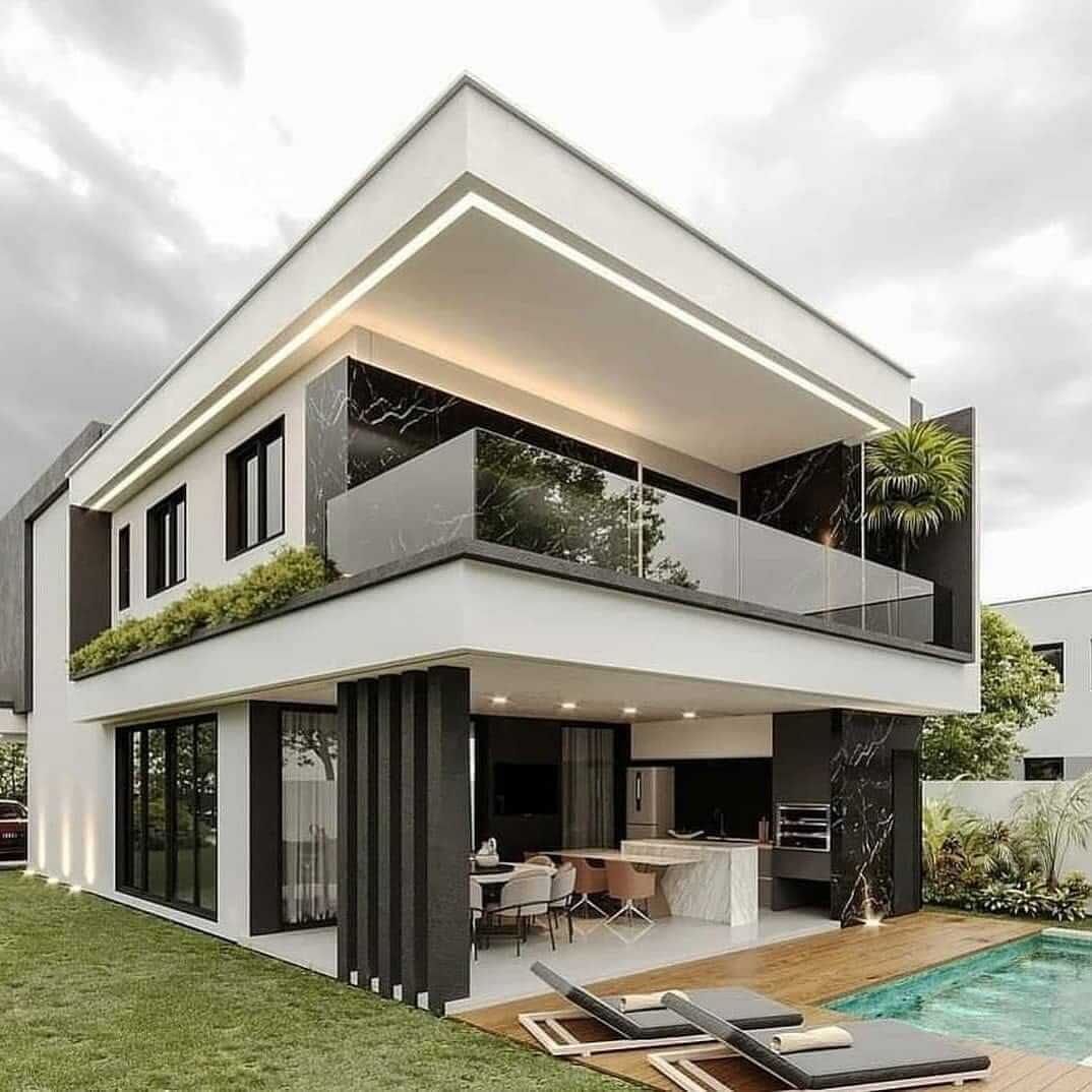 طراحی نمای مدرن برای ویلا